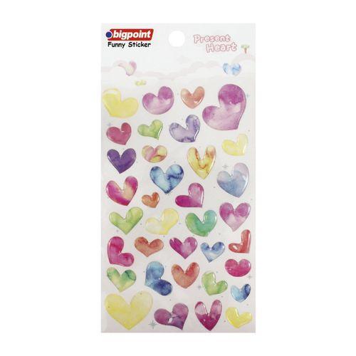 Bigpoint Sticker Çok Renkli Kalpler 1