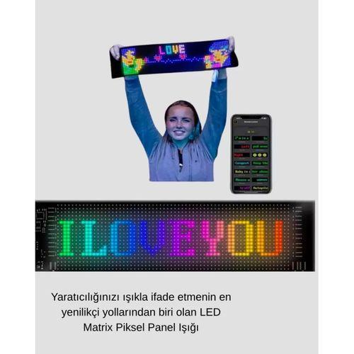 Led Matrix Piksel Panel Işığı Usb Uygulama Kontrollü Kaydırmalı Yazı Ekranı
