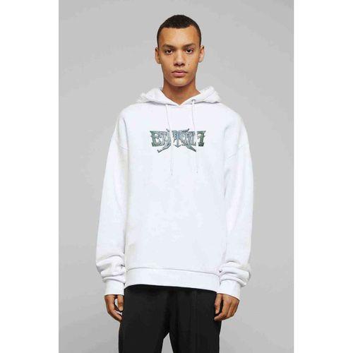 Escape The Fate Etffinal Logo Baskılı Beyaz Erkek Kapşonlu Sweatshirt