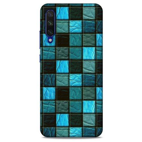 Xiaomi Mi A3 Kılıf Patchwork (27) Tasarımlı Kılıf Turkuaz Siyah