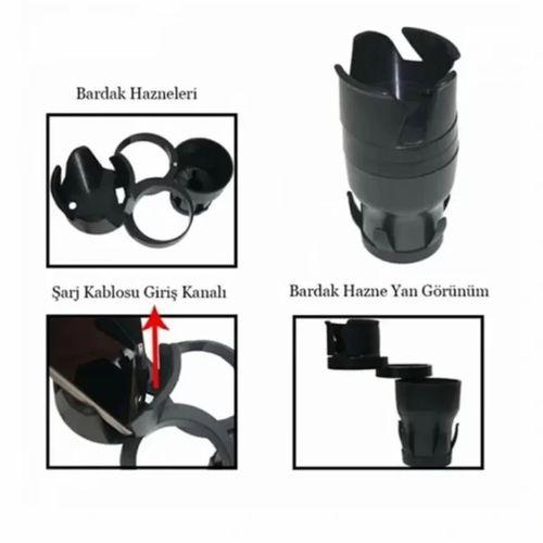 Ayarlanabilir Araç İçi Çoklu Bardak Tutacağı