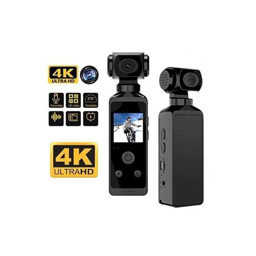 4k Ultra Hd Aksiyon Kamerası 270° Geniş Açı Döner Klips Su Geçirmez Kılıf Wifi Kamera