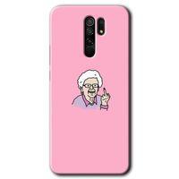 Xiaomi Redmi 9 Kılıf Baskılı Kapak - Bad Grandmother + 5D Tam Kaplayan Cam