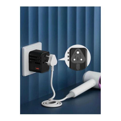 25w Evrensel Seyahat Adaptörü, Eu us uk au Priz Dönüştürücü, 1x Usb, 2x Type-c Hızlı Şarj