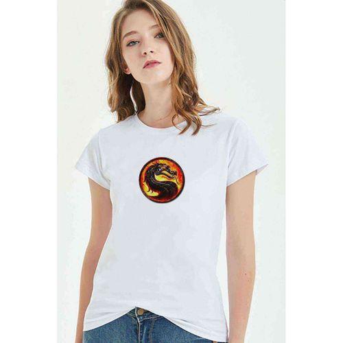 Dragon Creature Mythical Kombat Mortal Baskılı Beyaz Kadın Tshirt