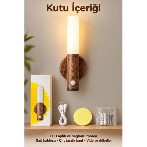 Yatak Yanı Sensörlü Kablosuz Led Duvar Apliği