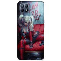 Huawei P40 Lite Uyumlu Kılıf Harley Quinn (22) Tam Koruma Kılıfı Kırmızımsı kahverengi