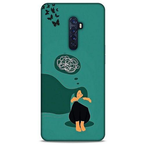 Oppo Reno 2 Kılıf Depresyon (11) Tam Koruma Siyah Gri
