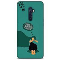 Oppo Reno 2 Kılıf Depresyon (11) Tam Koruma Siyah Gri