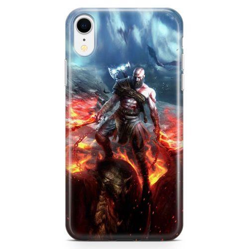 Apple iPhone XR Kılıf God Of War Arka Kapak Koruma Desenli Full Koruyucu