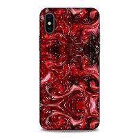 Mermer Desenli (45) Tema Liquid Air Kılıf Şarap Apple Iphone X Kılıf