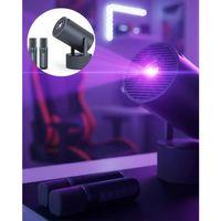 Siyah Android Sistemli Kareoke Projeksiyon 180° Döner Başlıklı