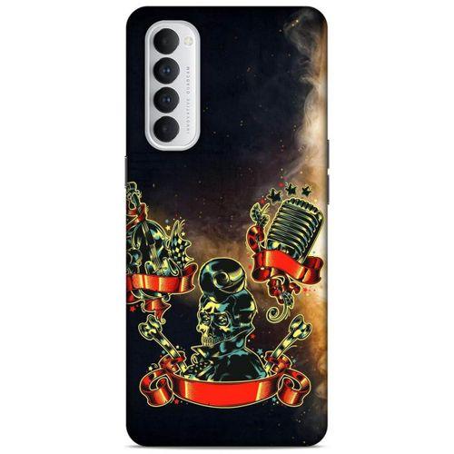 Lopard Oppo Reno 4 Pro Uyumlu Kılıf Tattoo's (16) Kalın Kılıf Karışık