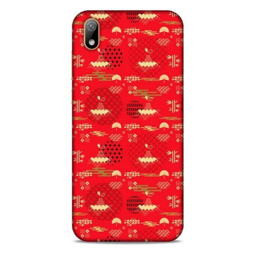 Huawei Y5 2019 Kılıf Japonya (1) Kılıfı Sarı Kırmızı