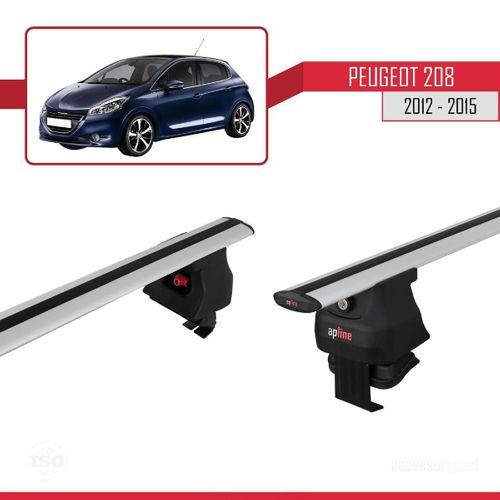 Peugeot 208 2012-2015 Arası ile uyumlu ACE-4 Ara Atkı Tavan Barı GRİ