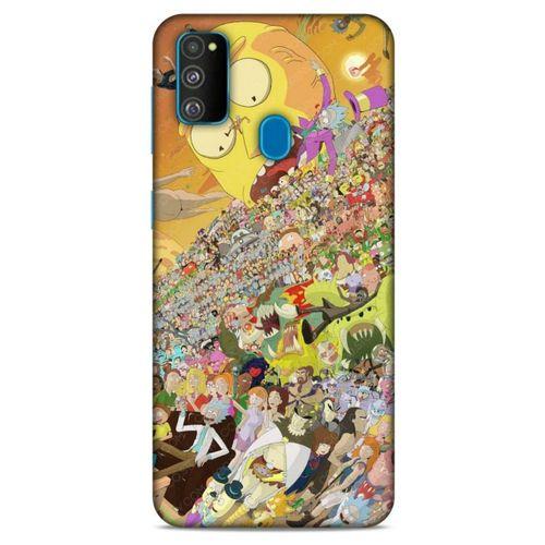 Samsung Galaxy M30s Uyumlu Kılıf Rick And Morty (37) Silicone Cover Slick Morty