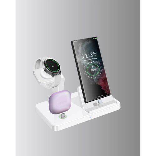 4’lü Apple Kablosuz Şarj Standı İphone Watch Ve Airpods Çoklu Şarjlı