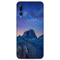 Lopard Huawei Y9 Prime 2019 Uyumlu Kılıf Gece'S (40) Fit Silikon Kılıf Mavi Gece
