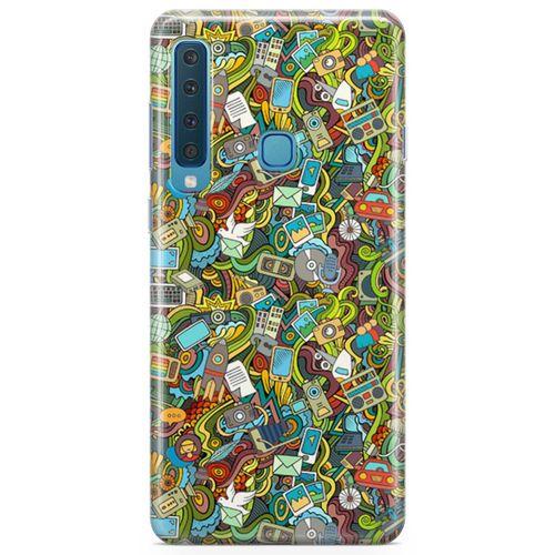 Samsung Galaxy A9 2018 Kılıf Doodle Bilgisayar Cep Telefonu Arka Kapak Koruma Desenli Full Koruyucu