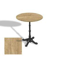Dockers Çipa 1002 Döküm Ayak Yuvarlak Masa Çap 80cm - (Werzalit, Wermodin ve Allzalit Tabla) - Avalone Pine