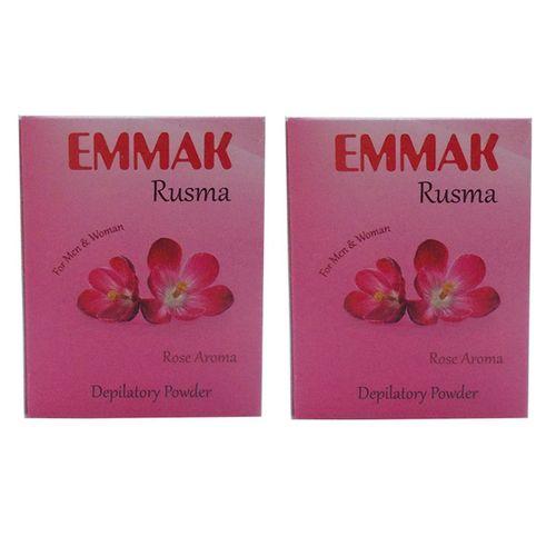 Emmak Tüy Dökücü Toz Gül Aromalı Hamam Otu Bay Bayan Rusma 80 Gr X 2Adet