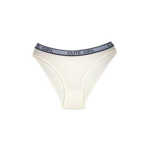 5 Adet Beli Yazılı Pamuklu Kalın Lastik Kadın Slip Külot