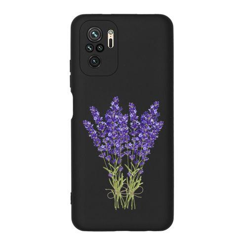 Redmi Note 10 Mor Çiçekler Desenli Premium Silikonlu Telefon Kılıfı