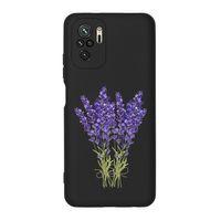 Redmi Note 10 Mor Çiçekler Desenli Premium Silikonlu Telefon Kılıfı