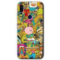 MRCİLETİSİM Xiaomi Redmi Note 7 Kılıf Baskılı Kapak - Süper Çizgi Kahramanlar 2 + 5D Tam Kaplayan Cam