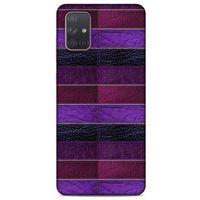 Samsung Galaxy A71 Kılıf Patchwork (14) Lansman Kılıf Mor Bordo