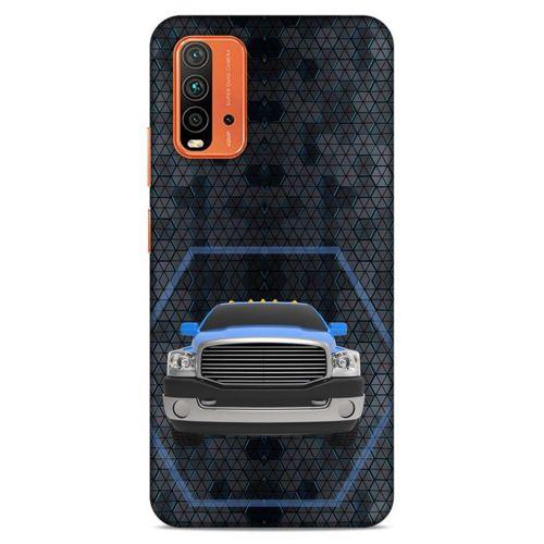 Lopard Xiaomi Redmi Note 9 4g Uyumlu Kılıf PickUpX (8) Baskılı Kılıf Gece Mavi