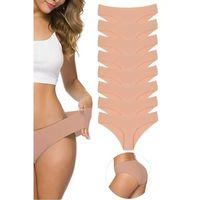 8 Adet Kadın Dikişsiz Lazer Kesim Esnek İz Yapmayan Külot Ten