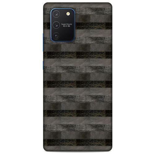 Samsung Galaxy S10 Lite Kılıf Patchwork (23) Ultra Koruma Kılıfı Siyah Gri