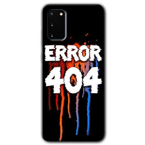 Galaxy S20 Kılıf HD Desen Baskılı Arka Kapak - 404 Error + Kırılmaz Cam