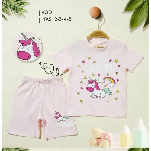 2/5 Yaş Unicorn Baskılı Çocuk Takımı