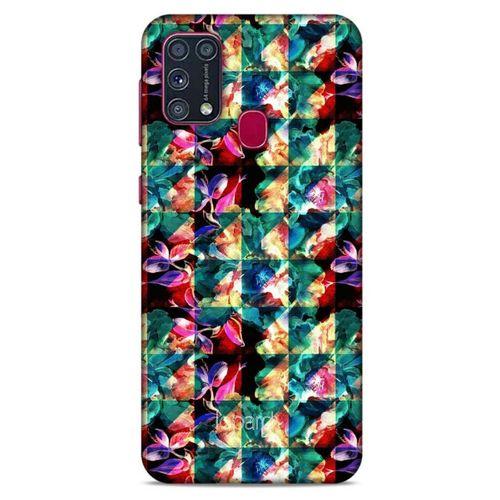 Samsung Galaxy M31 Kılıf Kelebek Etkisi (17) Tasarım Kılıf Turkuaz Yeşil