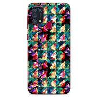 Samsung Galaxy M31 Kılıf Kelebek Etkisi (17) Tasarım Kılıf Turkuaz Yeşil