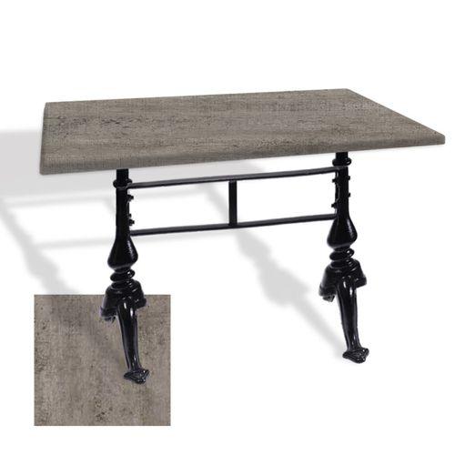 Dockers Çipa 3001 Döküm Ayak Masa 80x140 cm - (Werzalit, Wermodin ve Allzalit Tabla) - Kahve Oxid