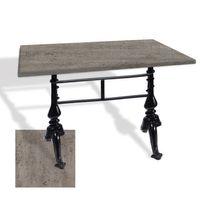 Dockers Çipa 3001 Döküm Ayak Masa 80x140 cm - (Werzalit, Wermodin ve Allzalit Tabla) - Kahve Oxid