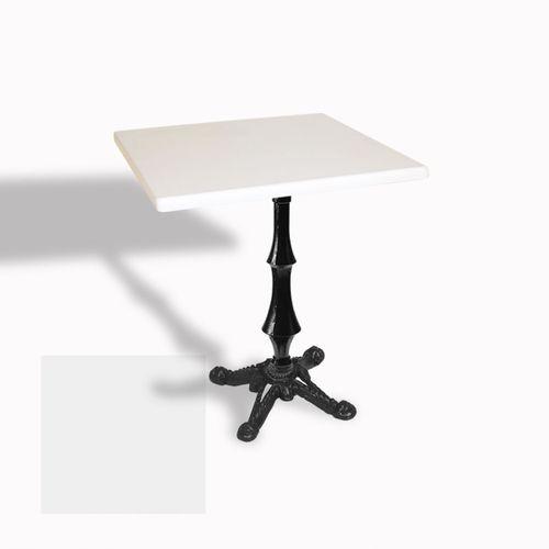 Dockers Çipa 1012 Döküm Ayak Kare Masa 80X80 cm - (Werzalit, Wermodin ve Allzalit Tabla) - Beyaz