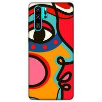 Lopard Huawei P30 Pro Uyumlu Kılıf Soyut Sanat (9) Baskılı Kılıf