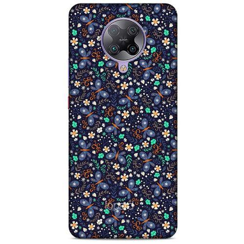 Xiaomi Poco F2 Pro Kılıf Kelebek Etkisi (8) Baskılı Kılıf Turkuaz Beyaz
