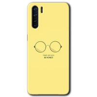 OPPO Oppo A91 Kılıf HD Baskılı Desen + Hayalet Cam Yandan Görünmez