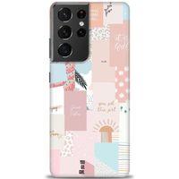 Samsung Galaxy S21 Ultra Kılıf HD Baskılı Kılıf - Girl + Tam Ekran Koruyucu