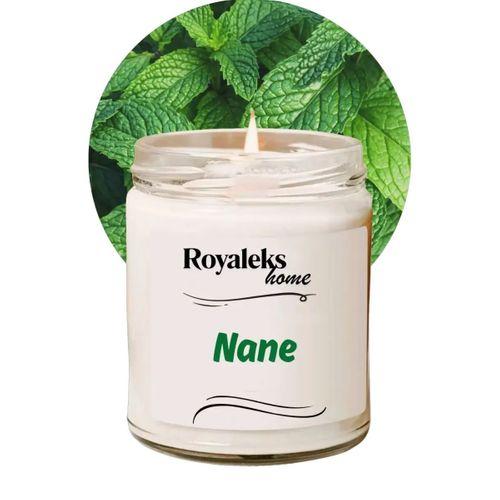 Doğal Özel Seri Kokulu Dekoratif Kavanoz Mum 210 cc - Nane Esansı - RYL