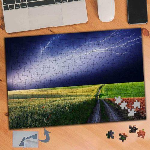 Şimşek Çakması Ve Yol Manzarası 240 Parça Puzzle Yapboz Tablo-188