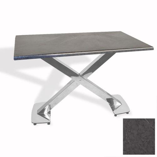 Dockers İks Masa Kromnikel (80x120 - Werzalit, Allzalit yada Wermodin Tabla) - Grey Marble
