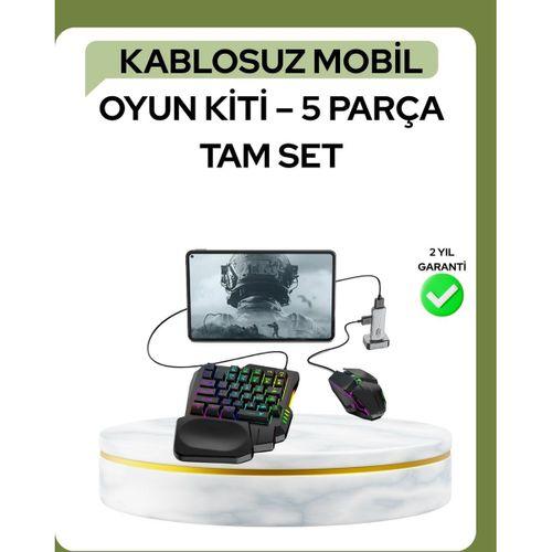 Mobil Pubg Ları İçin 5in1 Klavye Mouse Oyun Seti – Bt5.3 Destekli