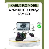 Mobil Pubg Ları İçin 5in1 Klavye Mouse Oyun Seti – Bt5.3 Destekli