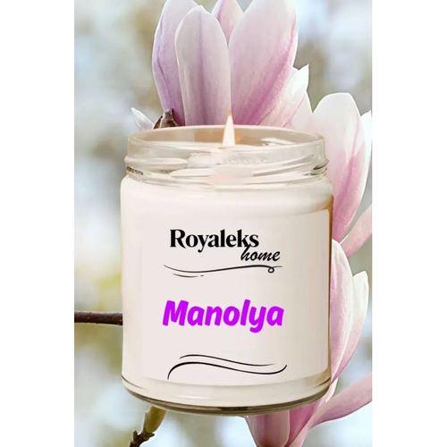 Doğal Özel Seri Kokulu Dekoratif Kavanoz Mum 210 cc - Manolya Esansı - RYL